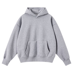 Sweat-shirt à capuche oversize pour homme, couleur unie, décontracté, avec poche kangourou, coupe classique, tissu French Terry, pour l'automne - Product Image 2