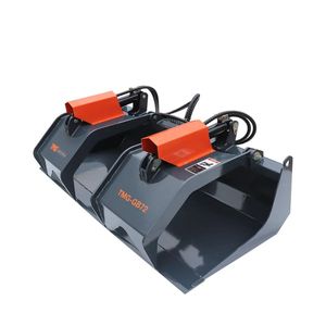 Benna a grappolo con fondo solido per skid steer da 72 pollici, bracci a doppio cilindro, capacità 3000 libbre, 30-70 HP per escavatore da 2 tonnellate TMG GB72 - Product Image 1