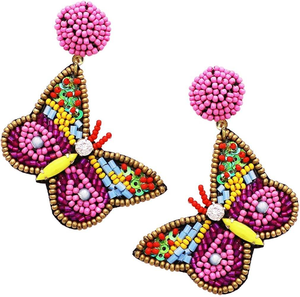 Dernières créations de boucles d'oreilles brodées à la main pour filles, perles de rocaille, point de croix et travaux d'aiguille, prix par MD HANDICRAFTS - Product Image 4
