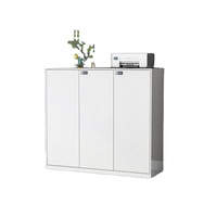 Armoire de bureau compacte en métal 2026 à bas prix, armoire de rangement polyvalente en acier blanc de faible hauteur