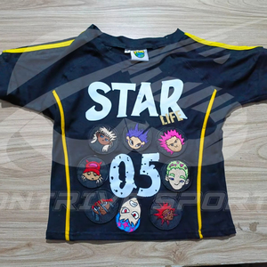 เสื้อยืดครอปทรงบ็อกซี่ผ้าฝ้ายวินเทจพิมพ์ลายกราฟิกแบบกำหนดเองสำหรับผู้ชาย เสื้อยืดโอเวอร์ไซส์ทรงบ็อกซี่สไตล์สตรีทแวร์แบบกำหนดเอง - Product Image 1