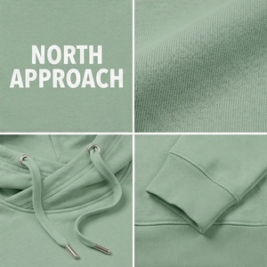 Sweat-shirt à capuche pour homme North Approach, vert, coton, décontracté, avec poche avant, coupe classique, pour l'automne - Product Image 4