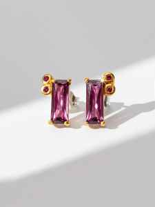 Boucles d'oreilles en argent 925 avec grenat, design vintage de luxe, élégance antique, plaqué or rose 18 carats, cadeau de mariage, bijoux - Product Image 2