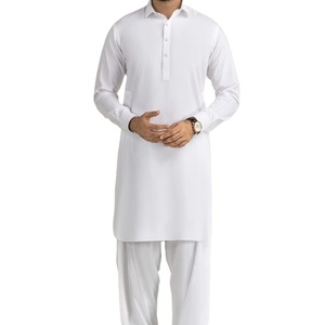 Ensemble Shalwar Kameez pour hommes du Pakistan, vêtements islamiques, décontracté, grande taille, respirant, séchage rapide, prix de gros - Product Image 1