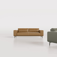 Muebles comerciales, sofá de oficina en casa, recepción de empresa, área de espera, juego de sofá de ocio de cuero, cuero Pu opcional