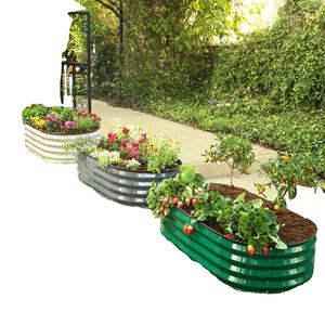 Outdoor Large Steel Planter Box Galvanized <b>Decor</b> Design <b>for</b> Vegetables Herbs-Tall Raised <b>Garden</b> Bed Home OEM ODM Available - Product Image 5