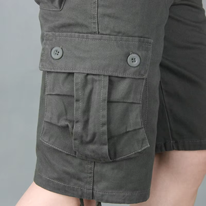 <b>Men's</b> <b>Work</b> <b>Shorts</b> Multi Pockets Big Size Cotton Knee-Length Cargo Pants Mid Waist Casual Style Woven Weaving Cargo <b>Shorts</b> - Product Image 4