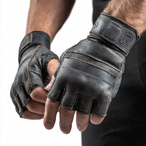 Gants de musculation en cuir véritable avec support de poignet, gants d'entraînement en cuir pour la musculation, gants de gym personnalisés - Product Image 4