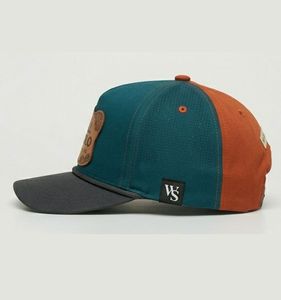 Embossed Leather Patch <b>Snapback</b> <b>Cap</b> Unisex 6 Panel Canvas Baseball Hat Adjustable Orange Gray Adjustable - Product Image 2