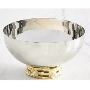 Artículos Decorativos para Catering, Tazón para Servir Frutas y Ensaladas de Metal Sólido, Acabado Personalizado, Tazón para Servir de Calidad Alimentaria Superior - Product Image 3