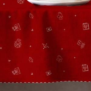 ผ้าปูโต๊ะผ้าฝ้ายลินินสีแดงพิมพ์ลายสวยงามตามสั่ง จากผู้ผลิตอินเดียในราคาที่เข้าถึงได้ - Product Image 2