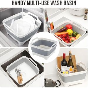 Lavabo Pieghevole da 9L/2.4 Galloni con Tappo di Scarico, Lavandino Portatile Salvaspazio, Bacinella Pieghevole con Rubinetto per Prodotti da Bagno - Product Image 5