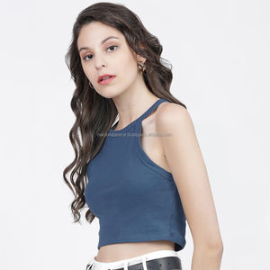 Nardon Apparel Crop Top Mujer Ladies Slim Fit Tight Camisetas cortas Diseño personalizado Crop Cotton Mujeres Camisetas Crop Top - Product Image 1