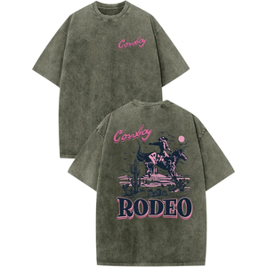 Camiseta Gráfica para Hombre con Lavado Ácido y Estampado Discharge, Top de Algodón Premium de Alto Gramaje para Streetwear - Product Image 6