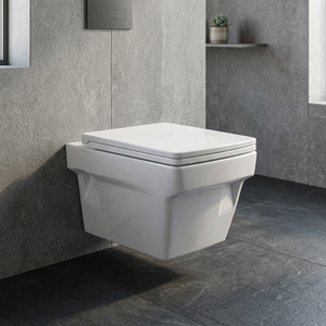 Titan Modern Square Wall Hung Toilet Ceramic WC Pan European Standard Rimless Porcelain Sanitary Ware - Product Image 4
