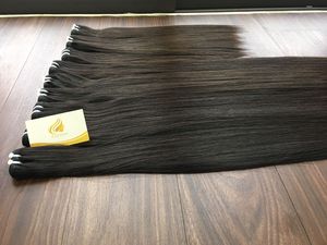 Proveedores Natura Vietnam Extensiones de cabello humano virgen Tejido de doble dibujado Cutícula cruda alineada Remy Paquetes de cabello ondulado recto sedoso - Product Image 3