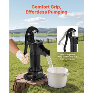 Pompa d'Acqua Manuale Antica in Ghisa, Sollevamento Massimo 25 Piedi, Connessione NPT 1-1/4, Facile Installazione - Product Image 4