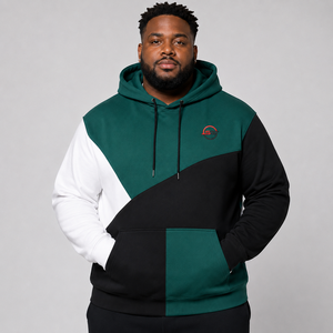 Sweat à capuche décontracté pour homme de qualité supérieure, 100 % coton, en molleton imprimé, techniques de teinture unie, en solde, sur mesure - Product Image 1