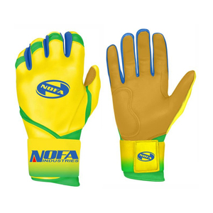 Guantes de Bateo de Cuero Personalizados en Negro/Blanco, Acolchados, con Cierre de Hebilla Ambidiestra y Tejido de Punto para Béisbol Adulto - Product Image 4