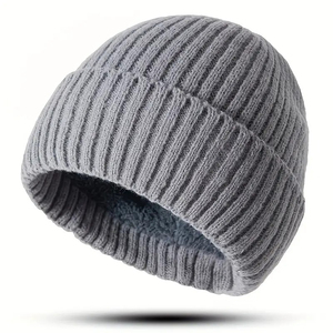 Fine Knit Beanie <b>Cap</b> Lightweight Warm Winter Headwear Smooth Texture Stretch Fit Casual Everyday Fashion Hat For Outdoor - Product Image 1