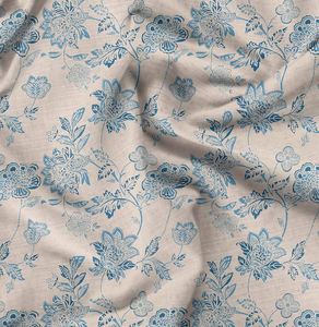 Tela de Algodón Cambray Orgánico Color Turquesa Rosa, Transpirable, Ligera, con Estampado Digital y Acabado Mate para Prendas de Vestir, Decoración del Hogar y Costura - Product Image 5