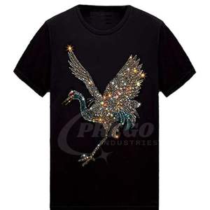 Último Diseño NUEVO Camisetas de Verano con Pedrería Más Vendidas Camisetas de Moda para Hombre de Corte Ajustado con Mangas Cortas - Product Image 1