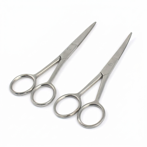 Tailor <b>Scissors</b> Stainless Steel 2pc 4.5" DIY Plastic Handle General Purpose Dissecting Straight & Curved Smooth Surface - Product Image 4