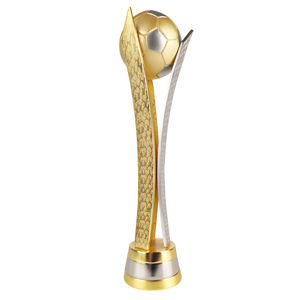 ถ้วยรางวัลฟุตบอลกีฬาโลหะสีทองดีไซน์ใหม่โลโก้ออกแบบได้ตามที่ต้องการ - Product Image 2