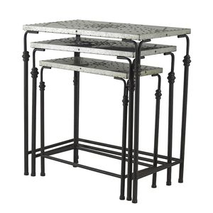 Set di 3 tavolini impilabili Gilbert in metallo per piante - Misure L24x14x26 M21.5x11.5x23 S19x9x20 - Product Image 5