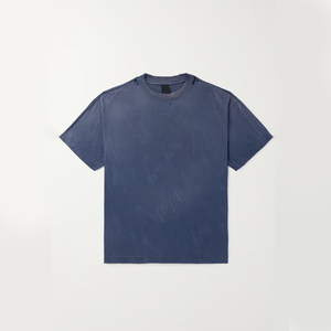 Camiseta de Manga Corta con Cuello Redondo para Hombre, Tejido Grueso 100% Algodón, Estilo Oversize, con Logotipo Personalizado Impreso, Ropa Urbana - Product Image 1