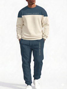 Ensemble de survêtement pour homme sur mesure, 100% coton, poids lourd, style streetwear, vente en gros, logo personnalisé, ensemble de vêtements de sport pour le jogging, prix abordable - Product Image 2