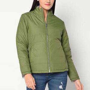 Vestes matelassées pour femmes à fermeture éclair, coupe ajustée, manches longues, de haute qualité, épaisses et tendance, manteaux d'hiver en duvet pour femmes - Product Image 4