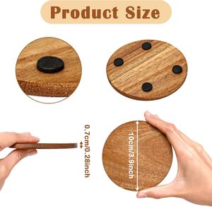 Bohemian Design <b>Wood</b> <b>Table</b> <b>Mat</b>/Pad Custom Shape & Diameter Handmade Washable Non-Toxic Adjustable 10mm Thickness - Product Image 2