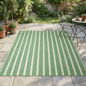 Alfombra Moderna a Rayas para Acampar al Aire Libre, de Poliéster, Tejido Plano, Rectangular, Reversible, Lavable, Apta para Mascotas, con Base Antideslizante - Product Image 1