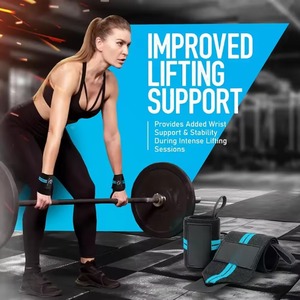 Bandes de soutien élastiques réglables pour poignets, idéales pour la musculation, le fitness, le powerlifting, l'haltérophilie, équipement de musculation robuste pour l'entraînement. - Product Image 4