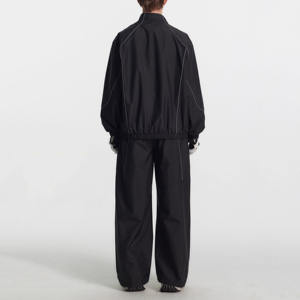 ชุดวอร์มสะท้อนแสงแบบ unisex ซิปเต็มตัว ชุดออกกำลังกาย น้ำหนักเบา ผลิตจากโพลีเอสเตอร์ เหมาะสำหรับใส่ในฤดูใบไม้ร่วง สีพื้น ทรงหลวม สำหรับผู้ใหญ่ - Product Image 4