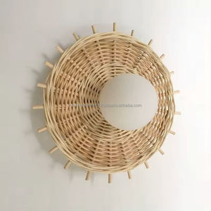 Abat-jour mural en rotin naturel fait à la main luminaire décoratif fournisseur de gros durable personnalisable du Vietnam - Product Image 3