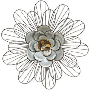 Décorations murales en métal forgé à motif floral, décorations murales artisanales pour la maison, le salon, la chambre à coucher, le fond de télévision - Product Image 3