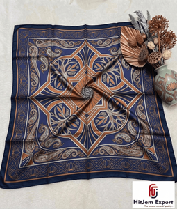 Printed Satin <b>Scarf</b> Fabric Fashion Custom Design OEM ODM Manufacturer With Private Label Logo For Branding Promotion - Product Image 6