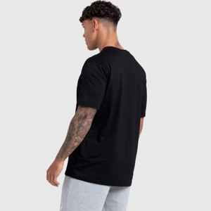 T-shirt à manches courtes et col rond noir pour homme, impression de logo personnalisée |   T-shirt en coton uni de haute qualité - Product Image 6