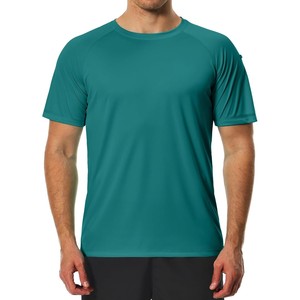 Chemise de protection solaire à manches courtes pour homme Harry Johnson, couleur turquoise, écologique, UPF50+, respirante, séchage rapide, spandex/polyester 180g, adulte - Product Image 5