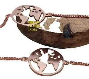 Women luxury Jewelry Charm Bracelet Any Shape Pure Copper Plated Lead Free High Glossy With Free Size Chain Indian Wholesaler