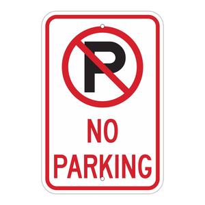 Panneau de signalisation interdiction de stationnement Brady rouge/blanc pour usage intérieur/extérieur dans les zones à accès restreint - Product Image 2
