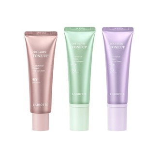 Prebase de maquillaje coreana K-Beauty Rabiotte Skin Enhancer Collagen Tone-Up Cream Rosa Verde Violeta Hecho en Corea - Product Image 1