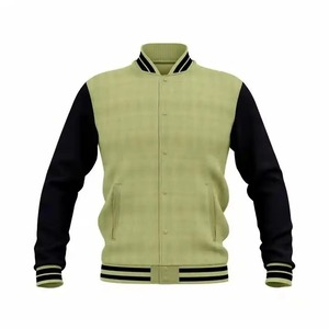 Veste de sport verte pour homme avec manches noires, fermeture à boutons, col rabattu, style décontracté pour l'automne, couleur unie, style bloc de couleurs - Product Image 6