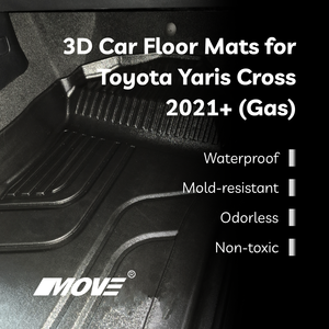 2021 + pour Toyota Yaris Cross Custom Fit tous temps inodore antidérapant tapis de voiture TPE de qualité supérieure fabriqués au Vietnam - Product Image 5