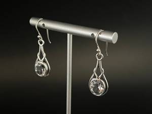 Topaz Eternity Gold Plated 925 Sterling <b>Silver</b> Handmade Elegant <b>Stud</b> <b>Earrings</b> for Women-Wedding & Party Jewelry Gift - Product Image 6