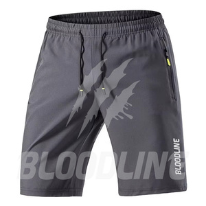 Bermuda décontracté noir pour homme BLOODLINE, séchage rapide, taille élastique, motif camouflage, matière PU, poche avant - Product Image 3
