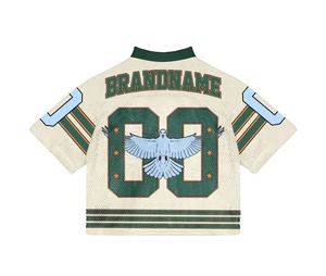 2025 Mới Tùy Chỉnh Người Đàn Ông Cắt Quá Khổ Thể Thao Jersey Boxy Lưới T Áo Sơ Mi Bóng Đá 100% Cotton T-Shirt Cho Nam Giới Lỏng Phù Hợp In - Product Image 6