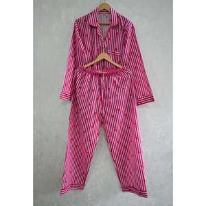 Conjunto de Pijama de Manga Larga con Estampado Floral de Algodón para Mujer, Conjunto de Pijama Suave y Transpirable, Ajuste Cómodo para el Día a Día - Product Image 2